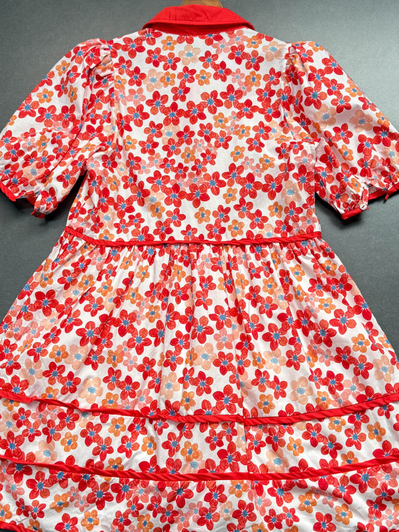 Floral Print Collared Mini Dress