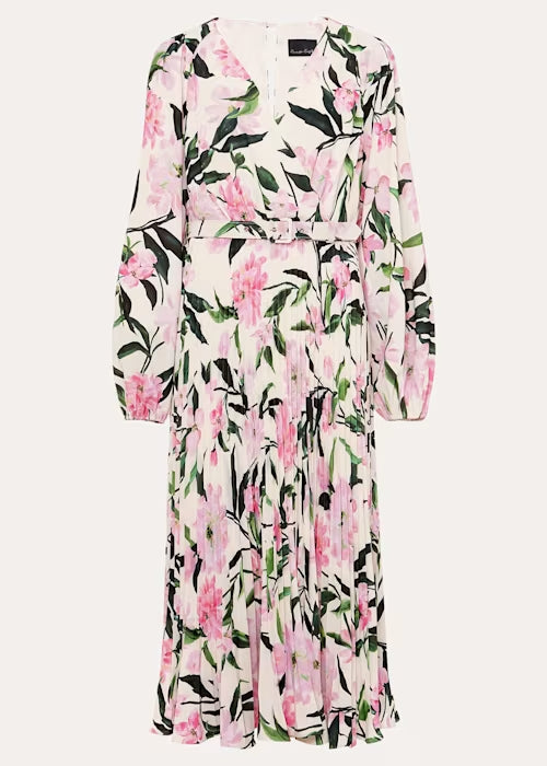 Penny Floral Pleat Midi Dress