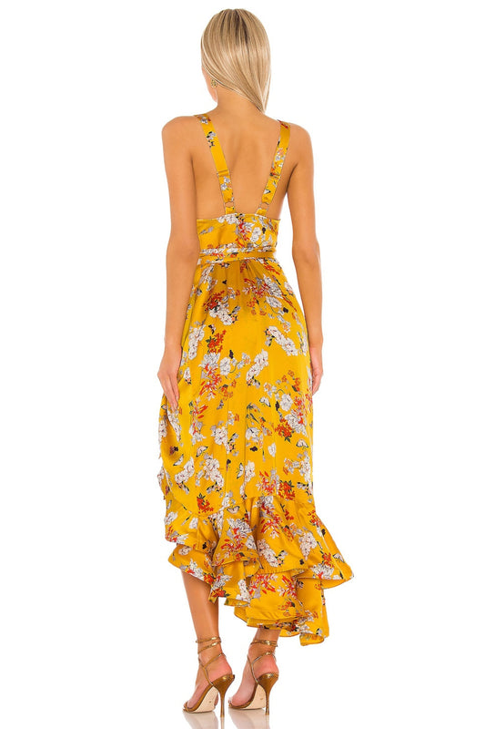 NARCISS MIDI DRESS IN YELLOW