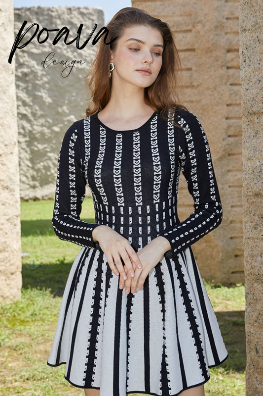 Printed tessvto long sleeves mini dresses
