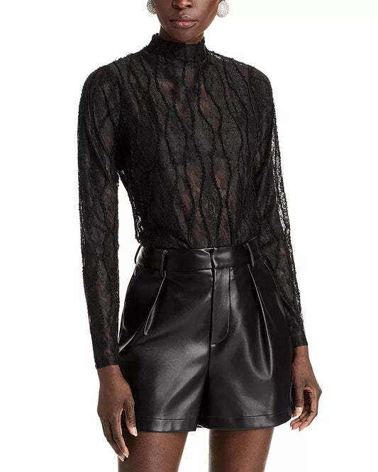 Lace Mock Neck Top