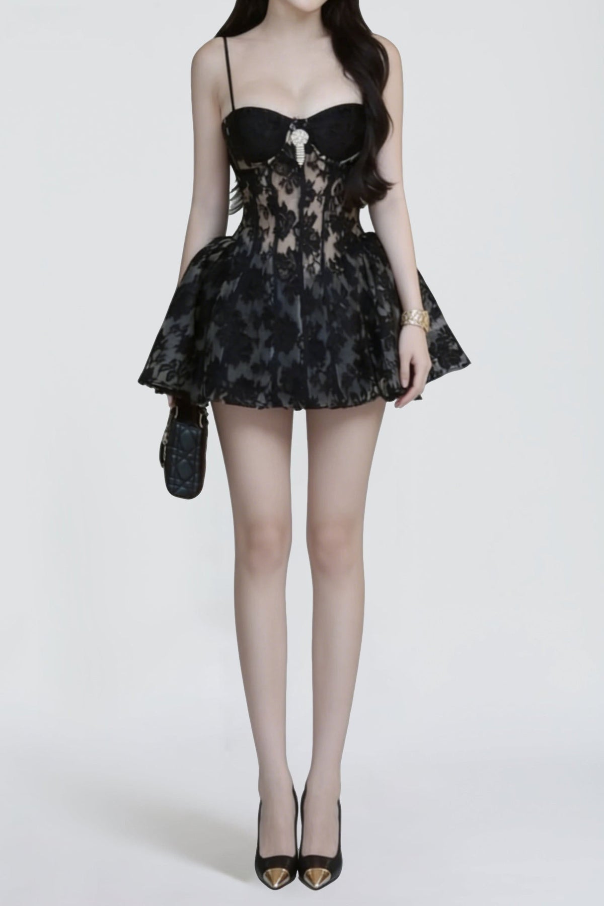 Camilla Corset Lace Mini Dress