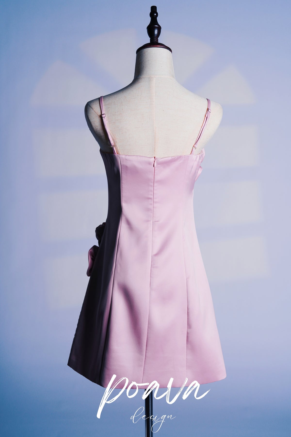 Pink flower mini dress