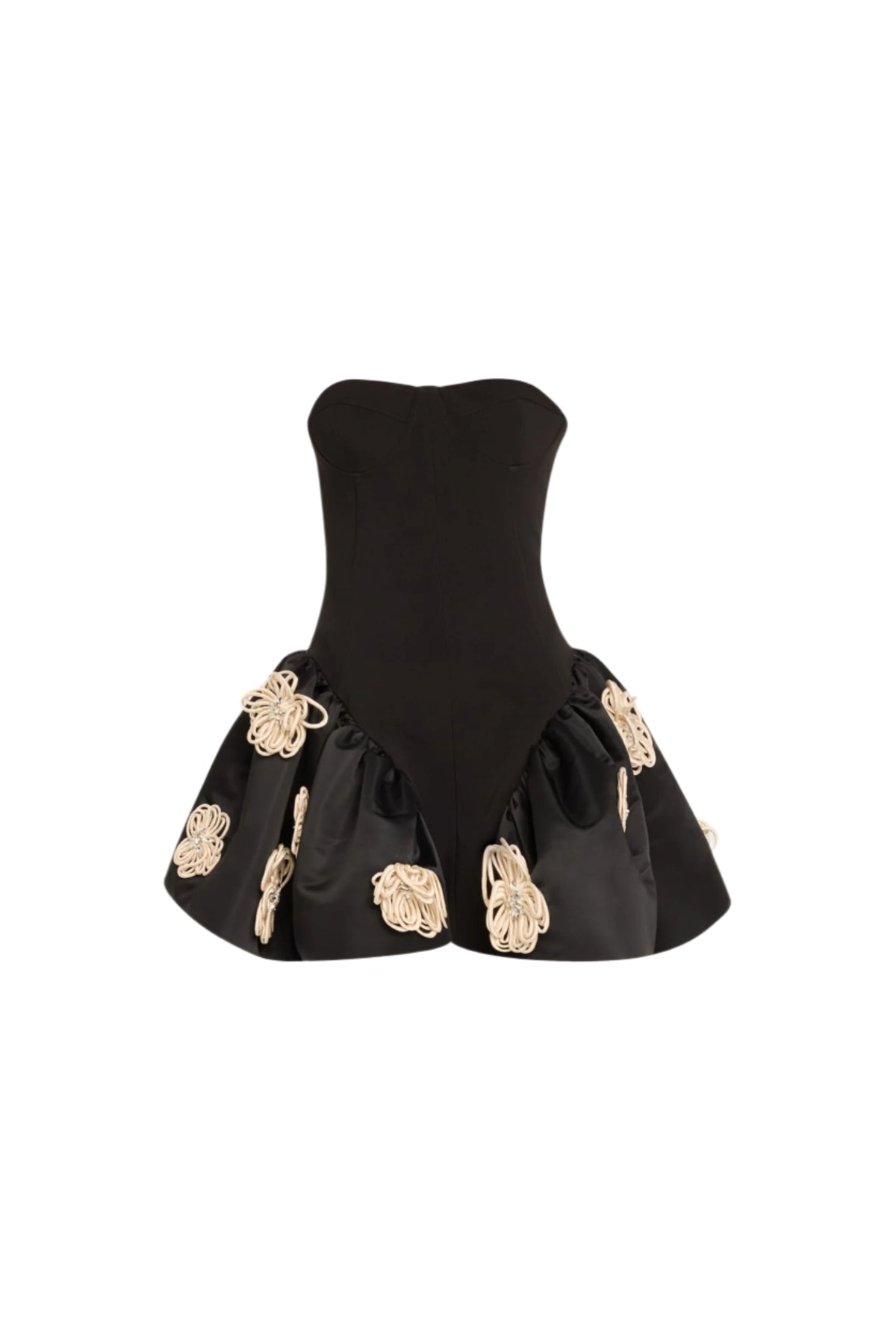 FLOWER MINI BANDAGE DRESS