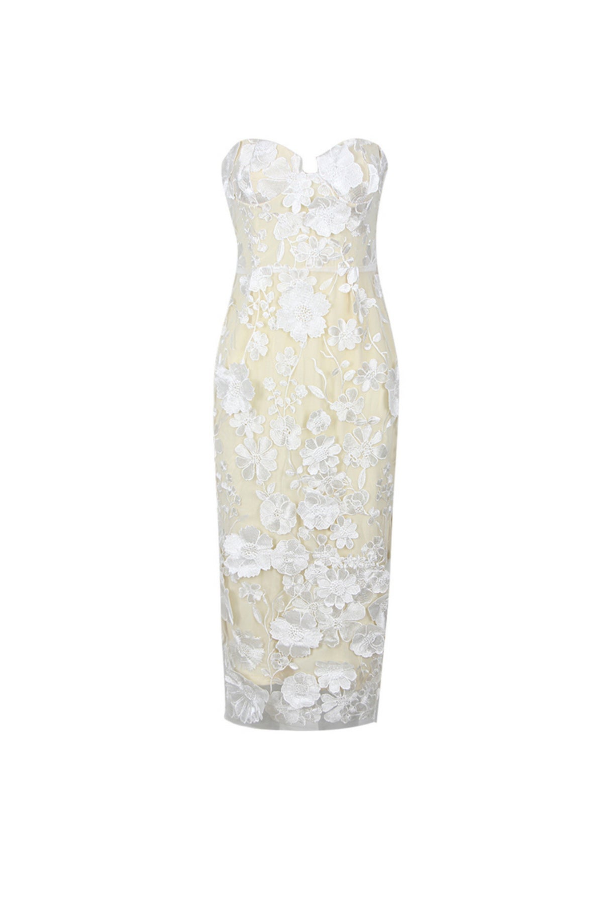 STRAPLESS JASMINE MIDI DRESS