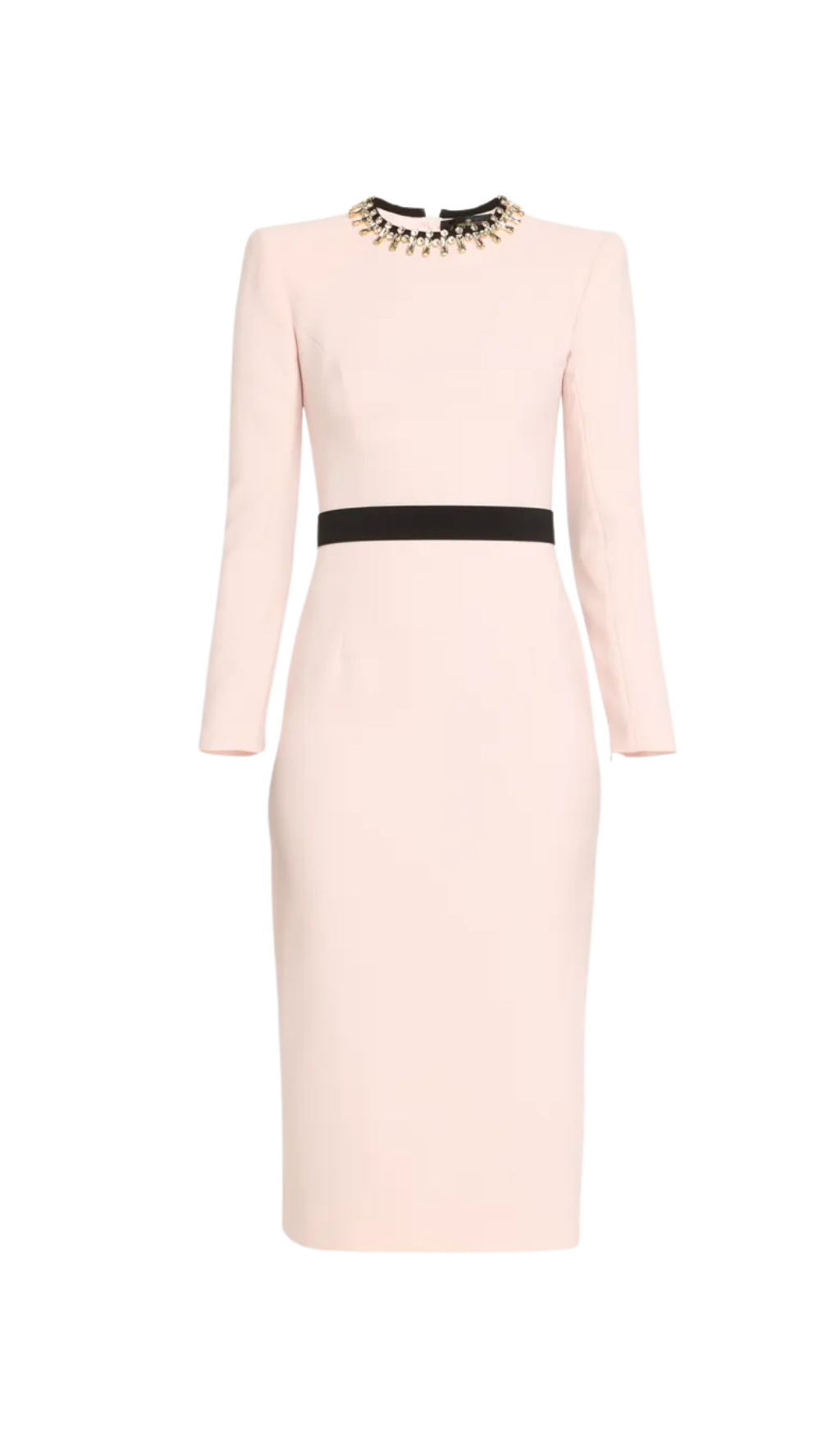 diamond-embellished sheath maxi dress in pink