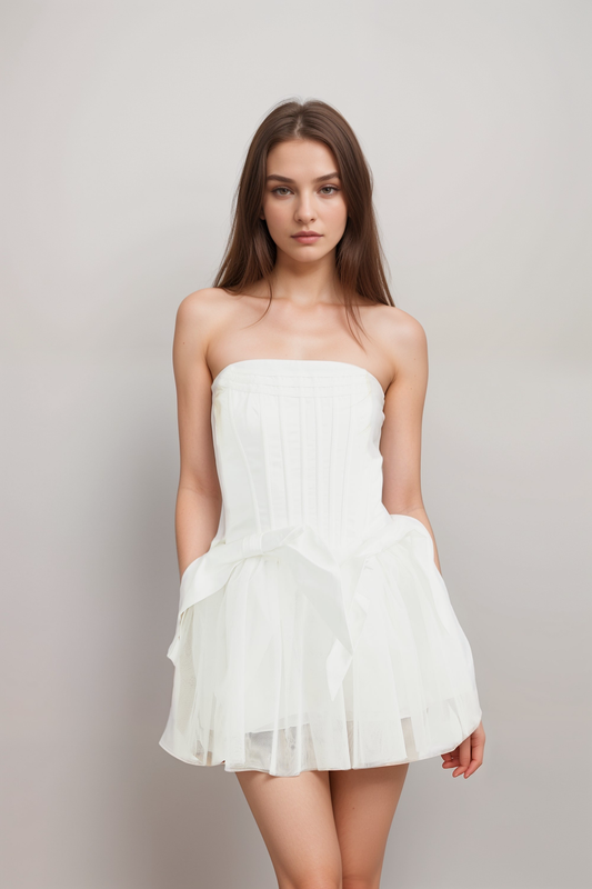 Joséphine corset tulle mini dress