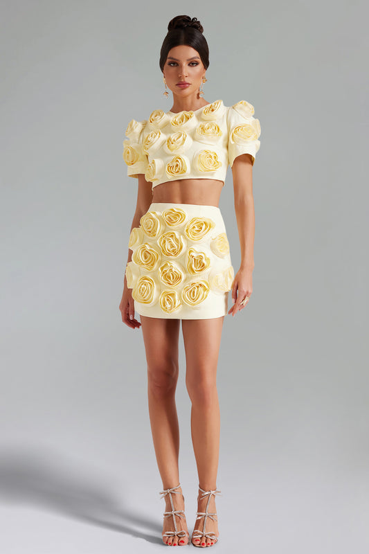 Salla Flower Short Sleeves Set