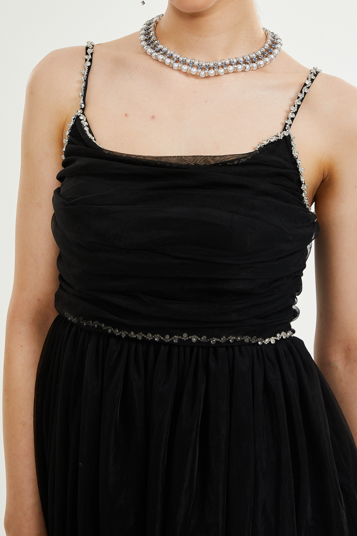 Catriona embellished tulle mini dress