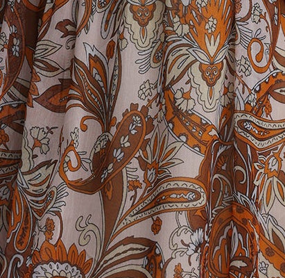 Boho Paisley Print Strapless Tube Top Cutout Flowy Maxi Dress