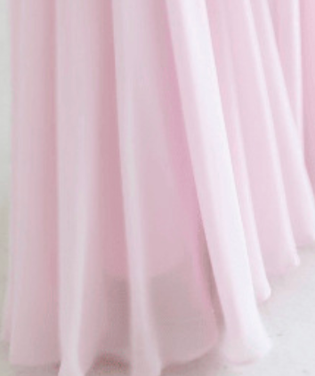 Light Pink Chiffon A-Line Floor-Length Gown
