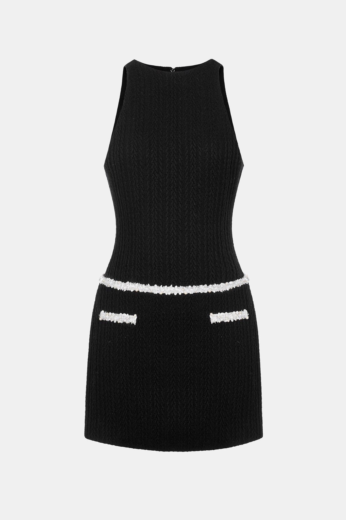 Black Beaded Knit Dress