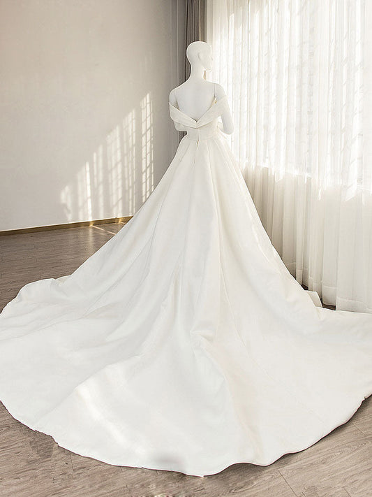 neck off shoulder white dress