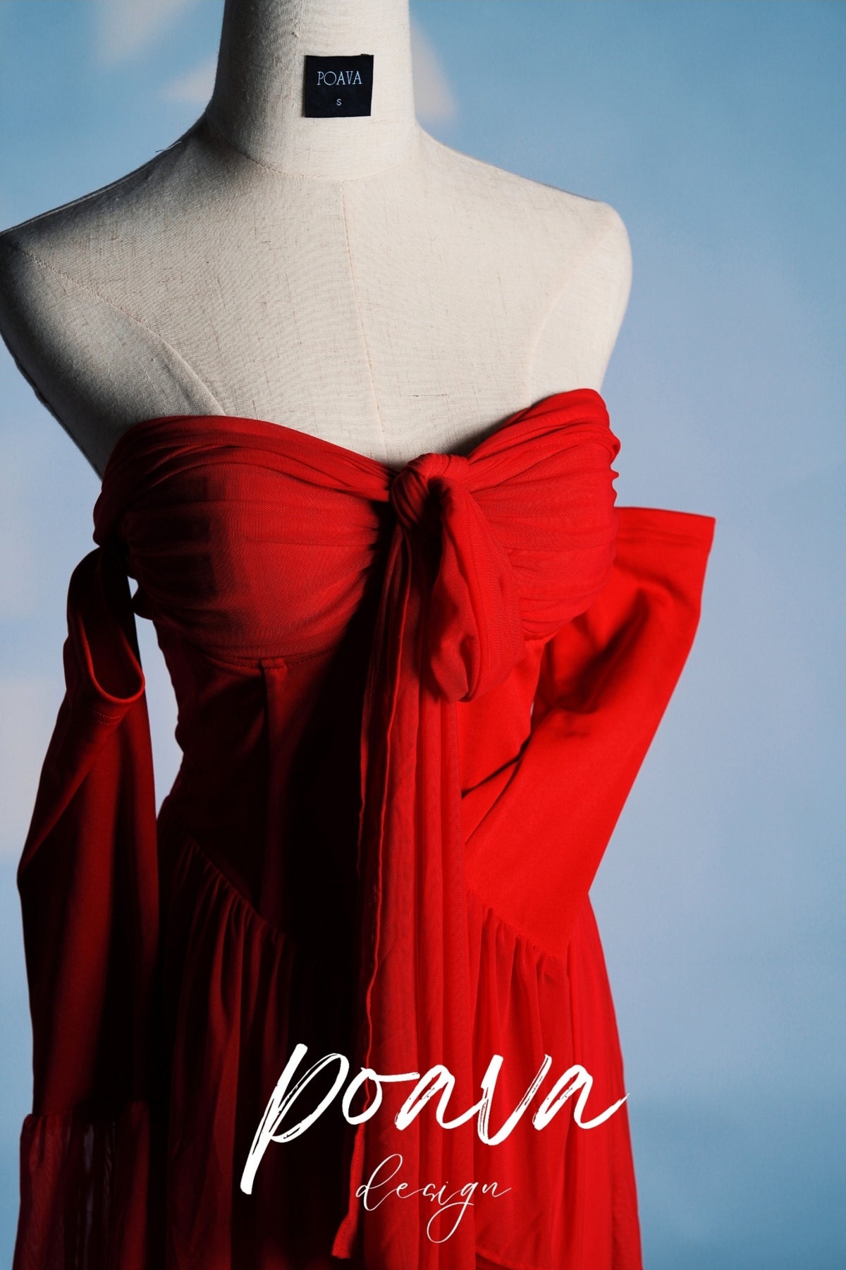 SCARLET OFF SHOULDER DRESS