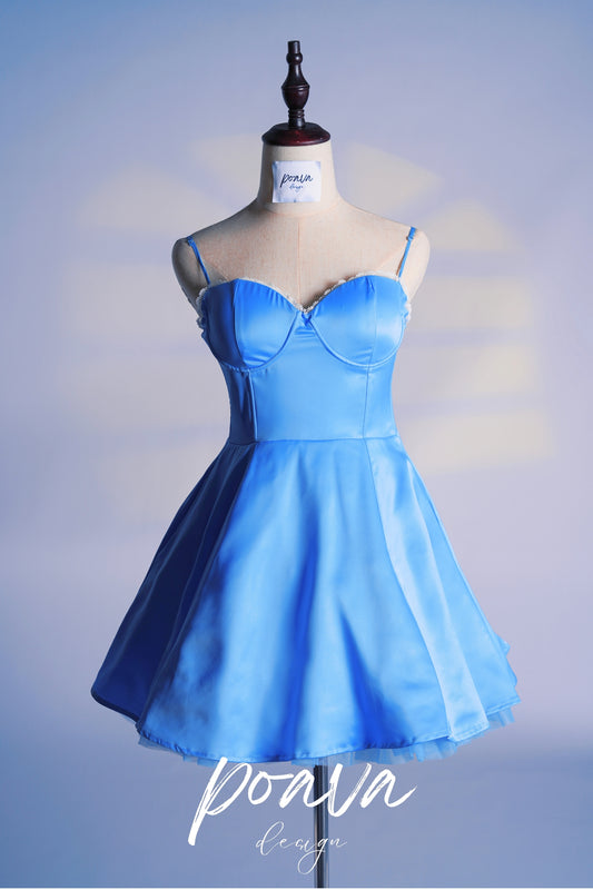 CINDERELLA BLUE TULLE MINI DRESS