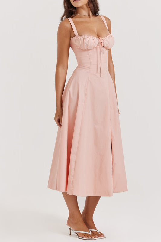 BABY PINK BUSTIER SUNDRESS