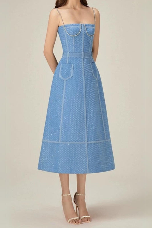 Gabriella Midi Dress In Blue