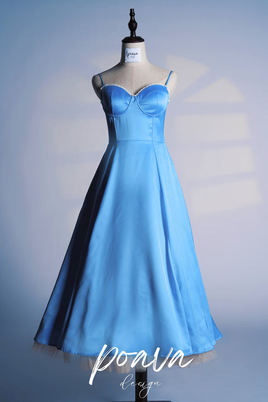 CINDERELLA BLUE TULLE MIDI DRESS