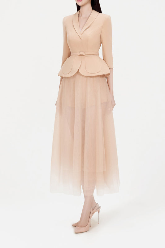 Apricot Layers Set Dress
