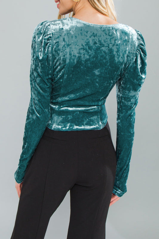 PUT ON A SHOW VELVET TOP