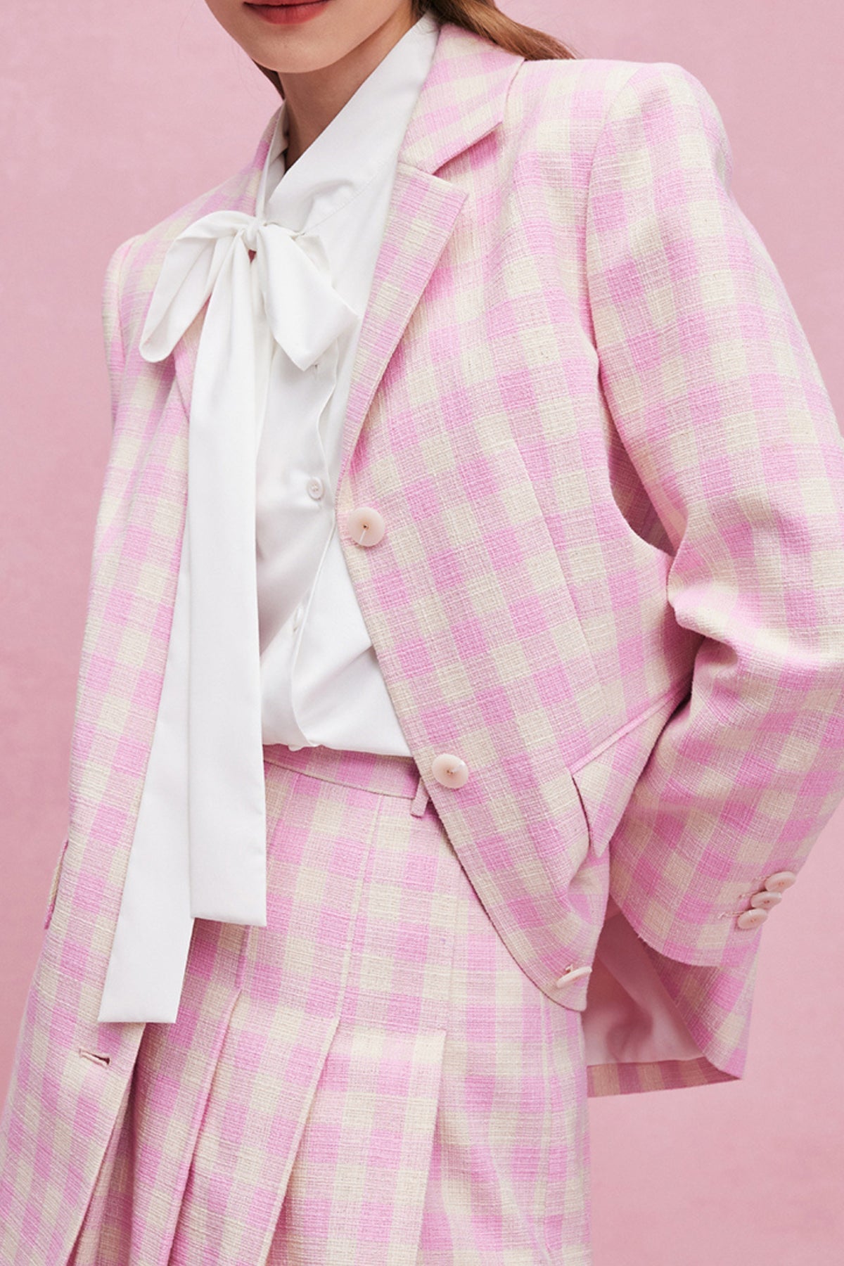 Tweed Pink Abito