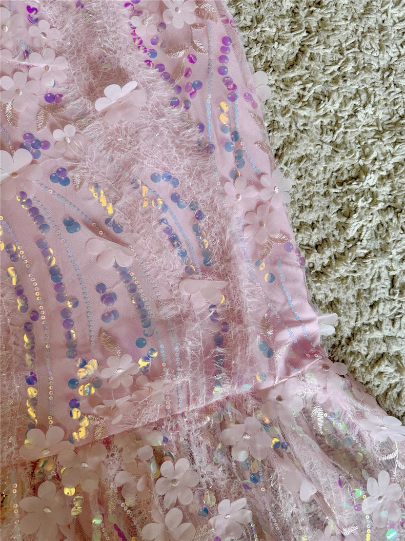 Girly Charms Strapless Midi Dress Pink