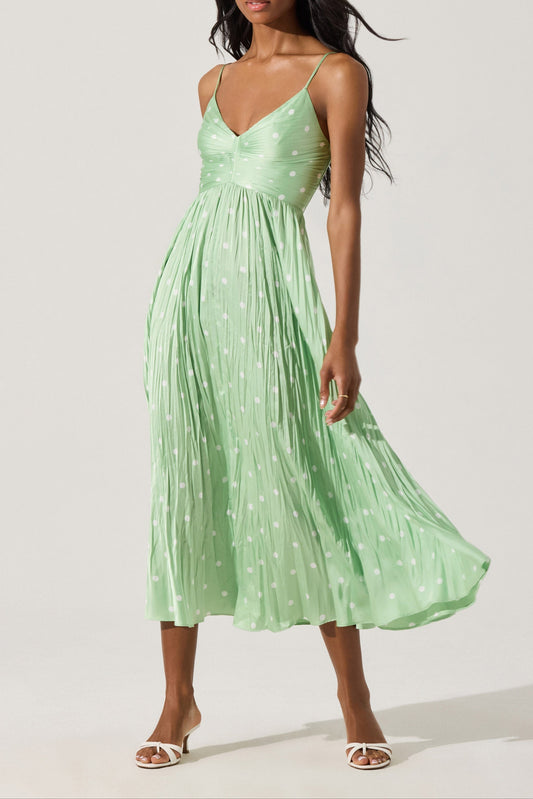 Maeve Pleated Midi Dress