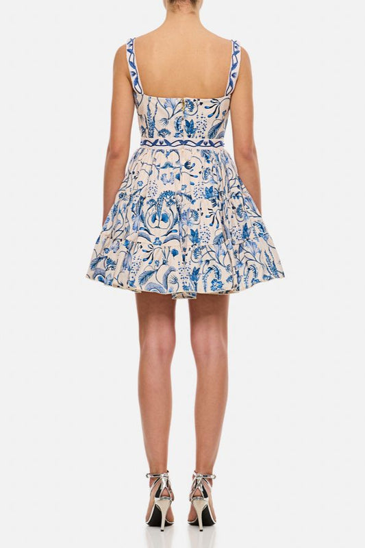 Embroidered Mini Dress