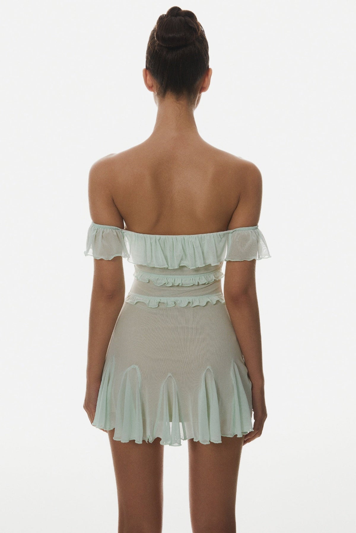 Charelle Off Shoulder Ruffle Mini Dress