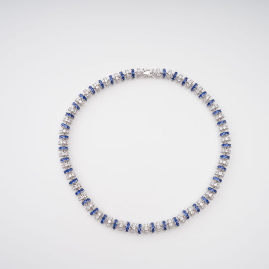 Sandrine Blue Crystal-Embellished Necklace