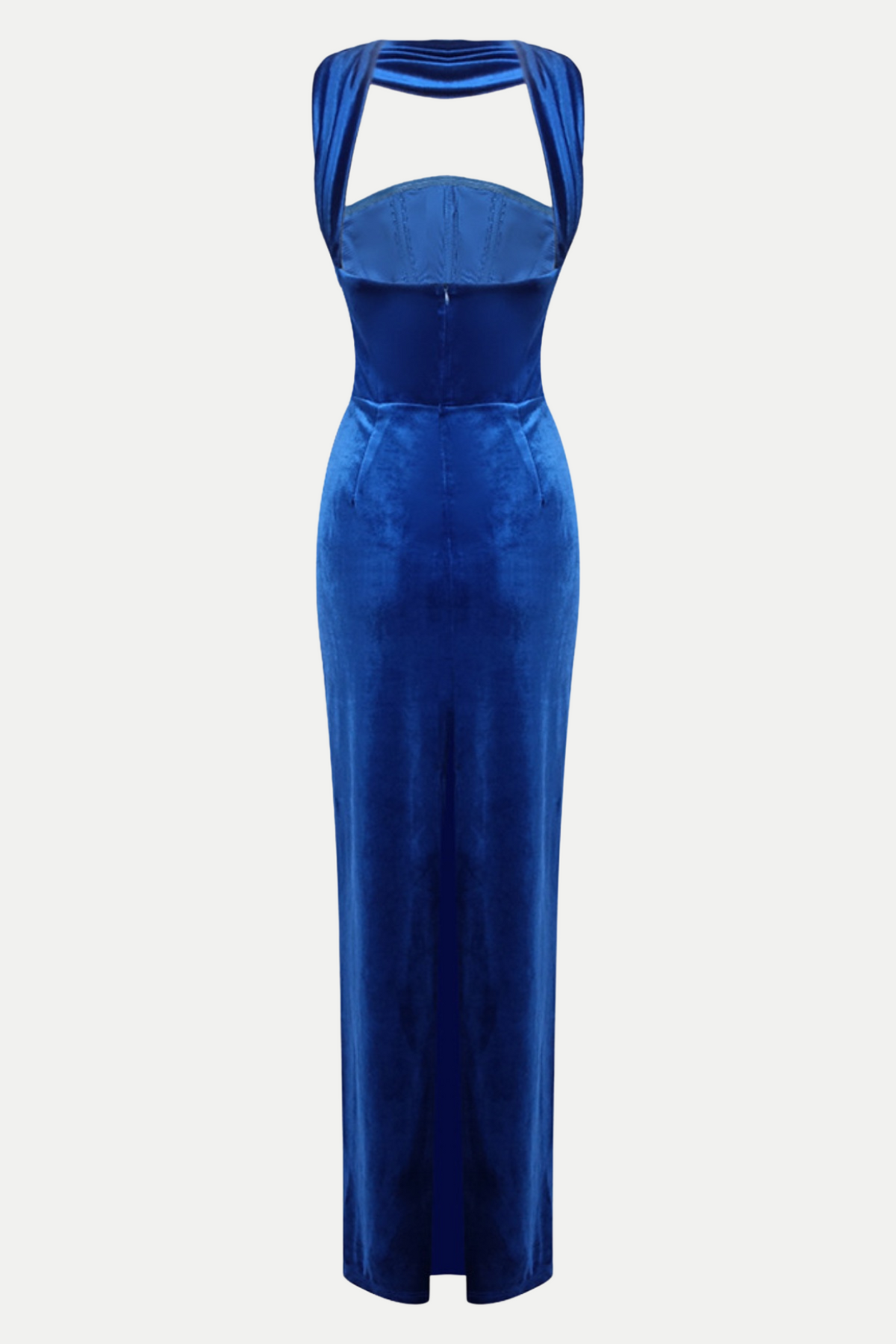 Eadward Velvet Halter Maxi Dress
