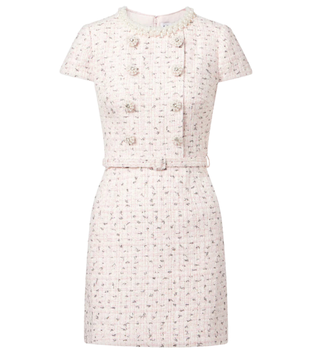 Embellished bouclé minidress