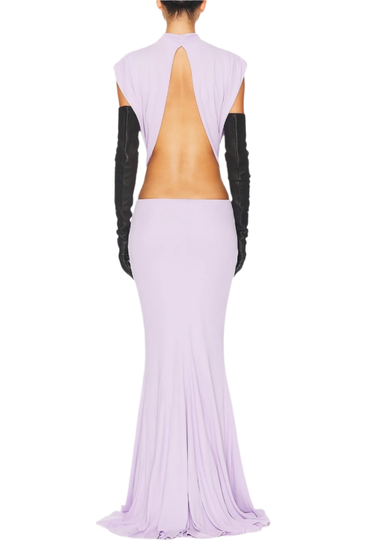 Graillot Bow Cutout Backless Maxi Dress - Purple