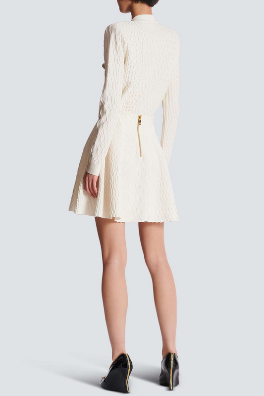 Kabin Crocodile Knit Top - White