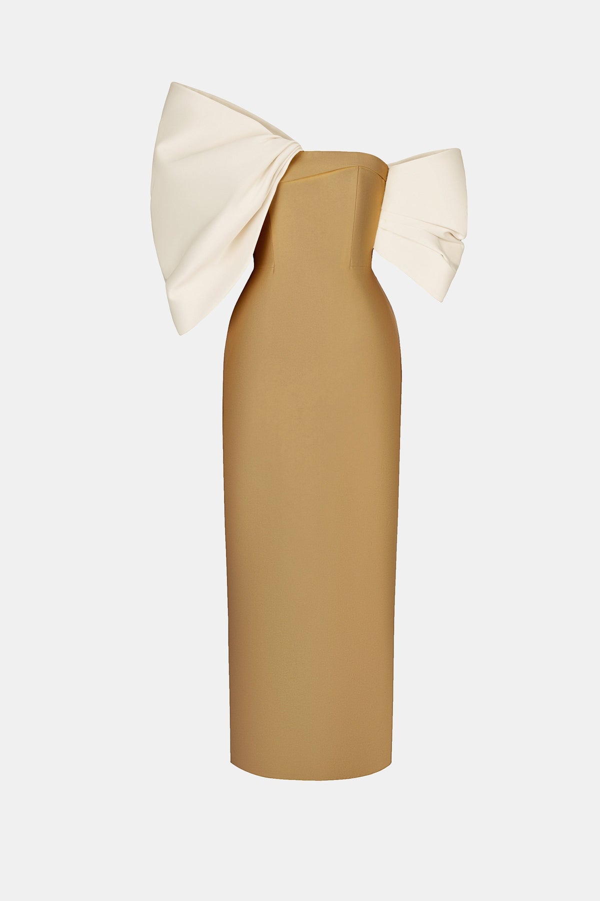 CAMEL BIG BOW DRESS