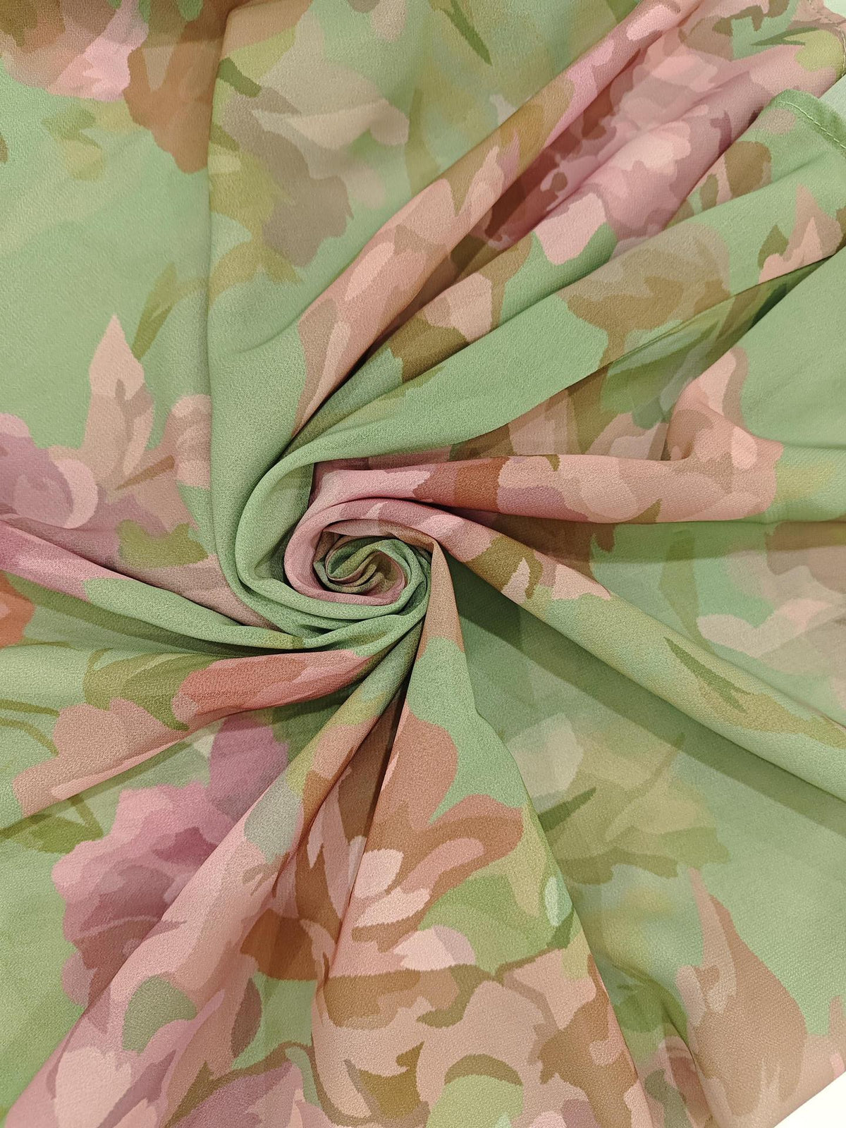 olive green chiffon a-line dress