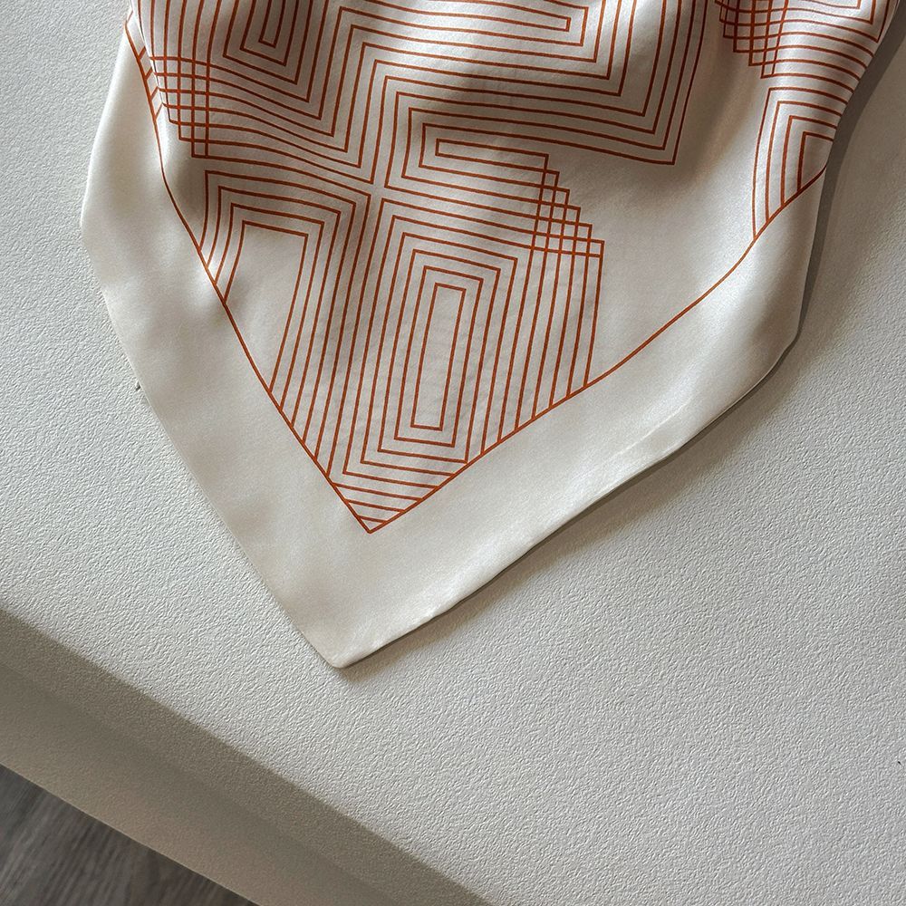 Cream Satin Geometric Handkerchief Camisole Top