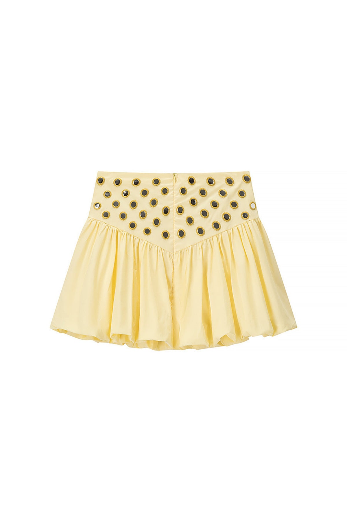 ursula Mirror Embellished Crop Top & Bubble Skirt Set