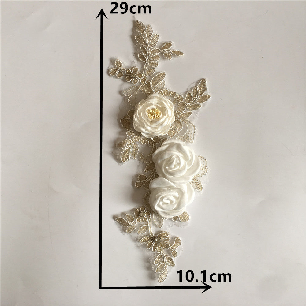 Three-dimensional decoration, polyester cutout, lace, flower embroidery, collar flower, DIY sewing, mesh, lace, collar, garment accessories
