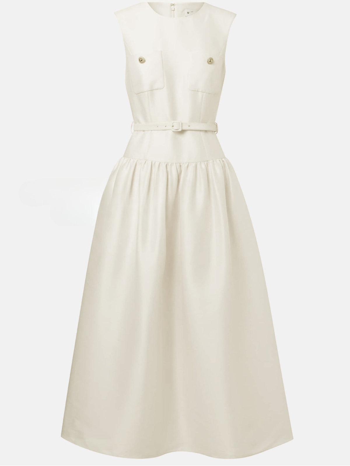 jocelyn Bowknot-Side Bandage Strapless maxi Dress in apricot