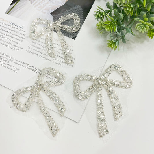 DIY accessories: butterfly headpiece, hair ornament, floral piece, bow, lace, beaded fabric sticker, children's shoes, hats, and luggage, 6.5*8