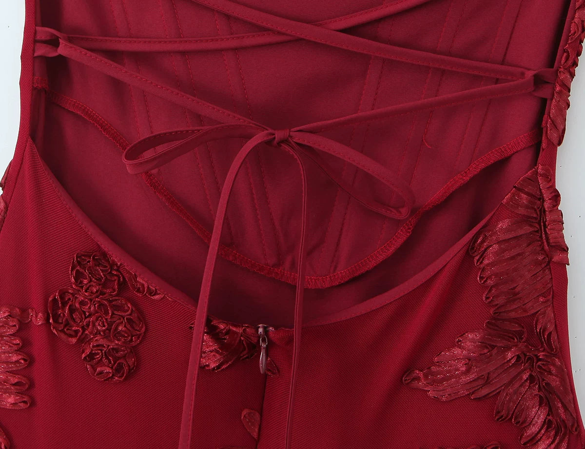 Nefertiti Maxi Dress - Burgundy