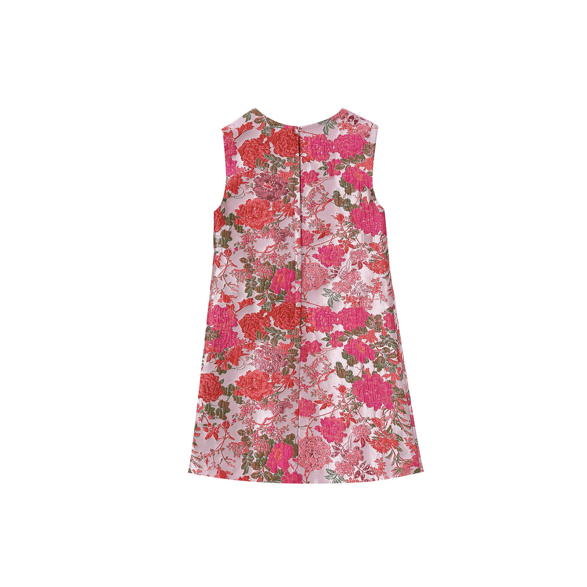 hilary multicolor floral embroidery sleeveless mini dress