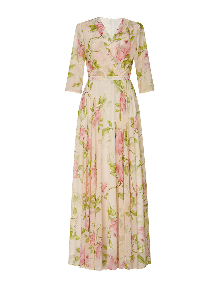 floral printed midi dress