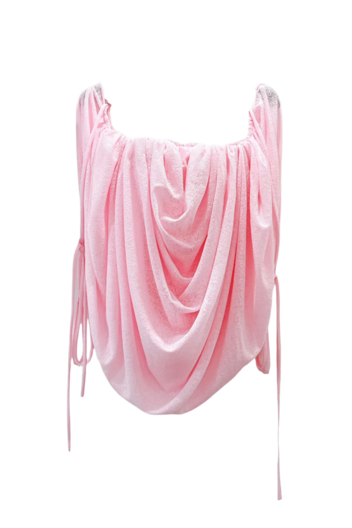 Odruta Off Shoulder Draped Top - Pink