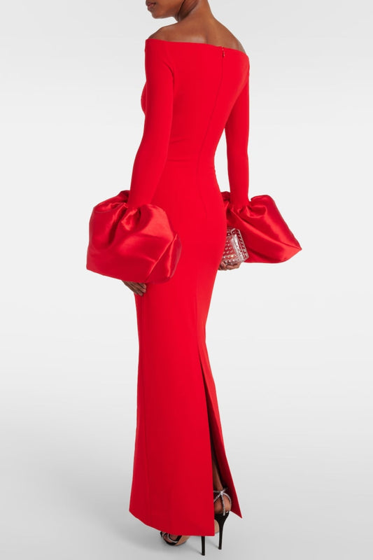 Olindan Off Shoulder Maxi Dress - Red