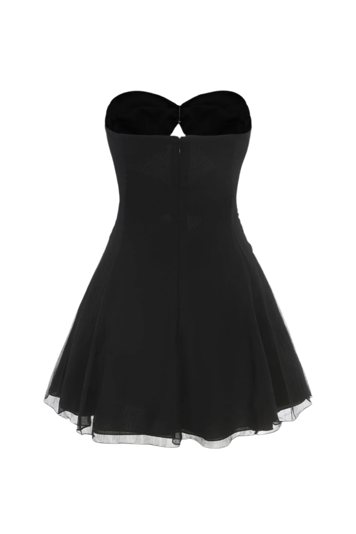 Strapless Cutout Mini Dress - Black