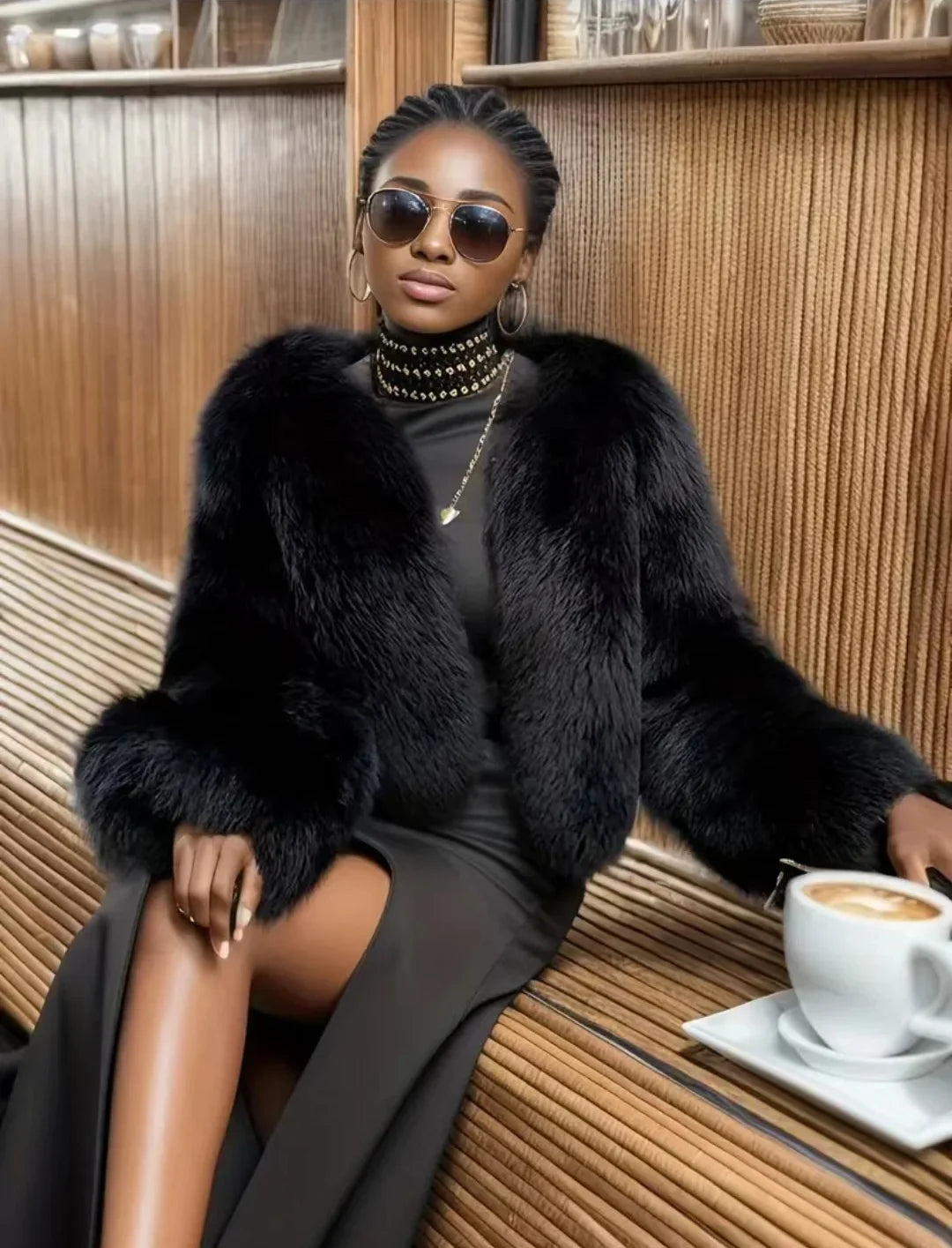 Cristina Faux Fur Coat