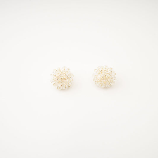 Cora beaded flower stud earrings