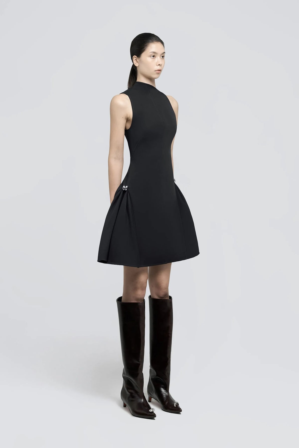 Samantha Asymmetrical Flared Mini Dress